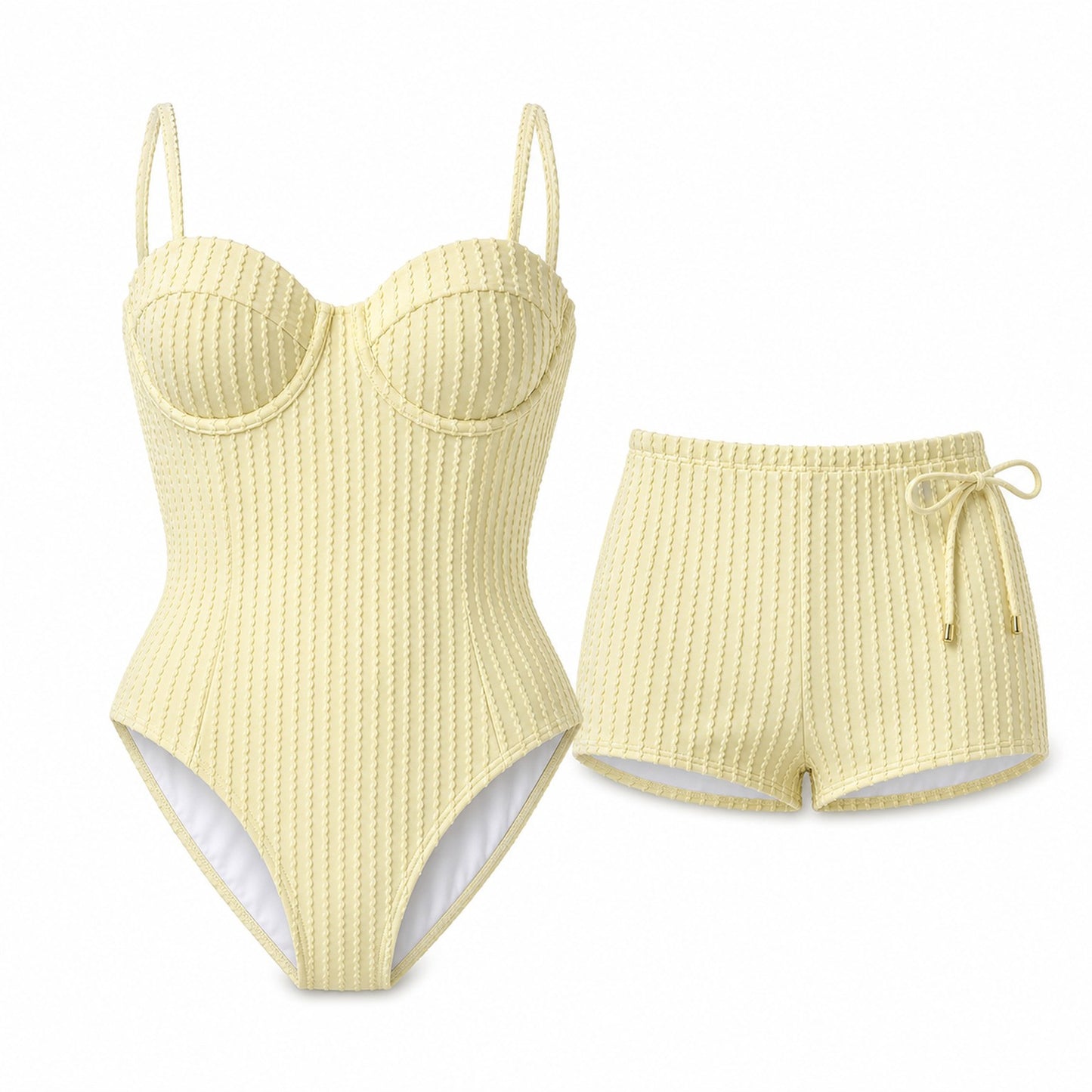Coast Tempo Butter Club Stripe Set close fabric and construction detail