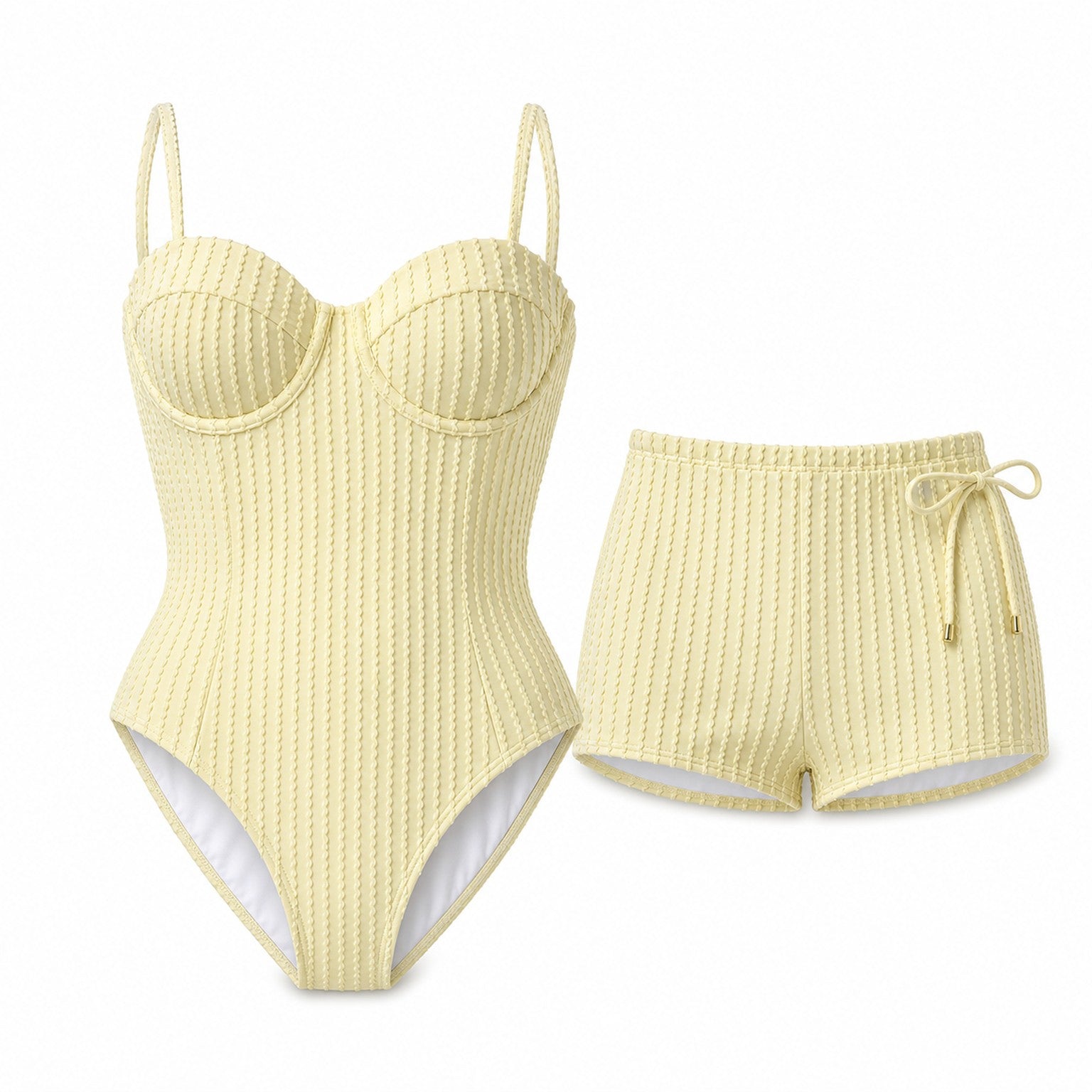 Coast Tempo Butter Club Stripe Set close fabric and construction detail