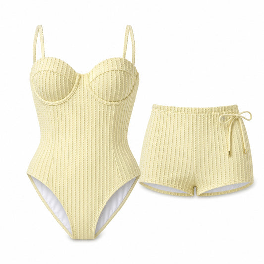 Butter Club Stripe Set ghost mannequin product view on white background