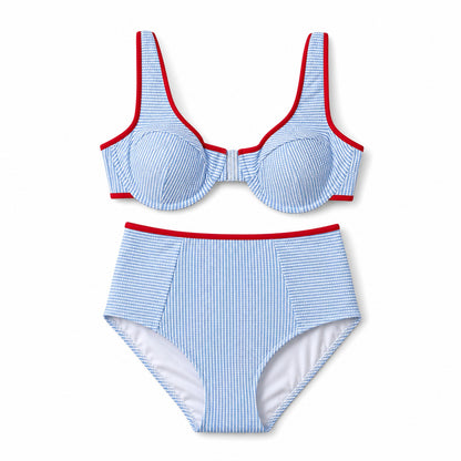 Poolline Bikini Set ghost mannequin product view on white background