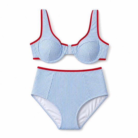 Poolline Bikini Set ghost mannequin product view on white background